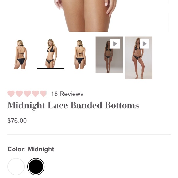 PQ Swim NWT midnight lace bralette and bottoms - Picture 2 of 6